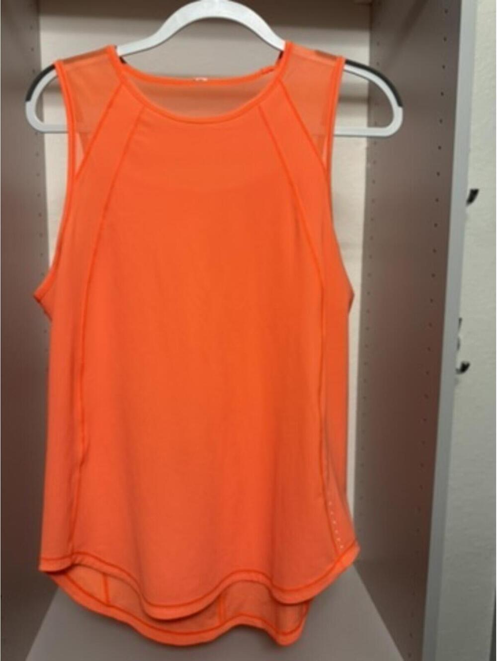 Lululemon Orange Sculpt Tank Size 10